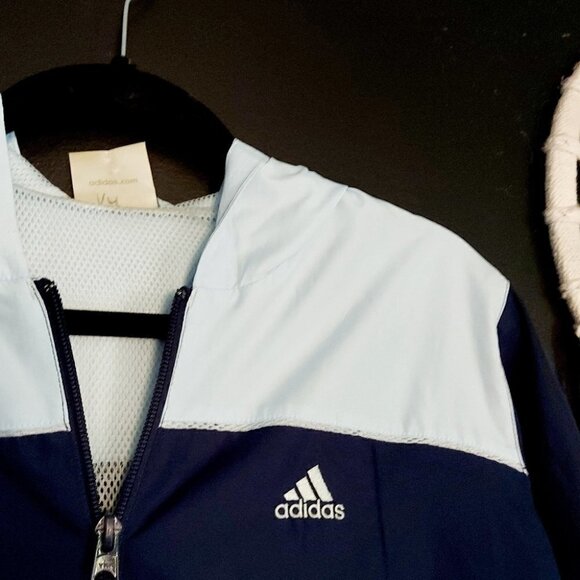 𝅺adidas Navy & Baby Blue Windbreaker Jacket - Picture 5 of 7